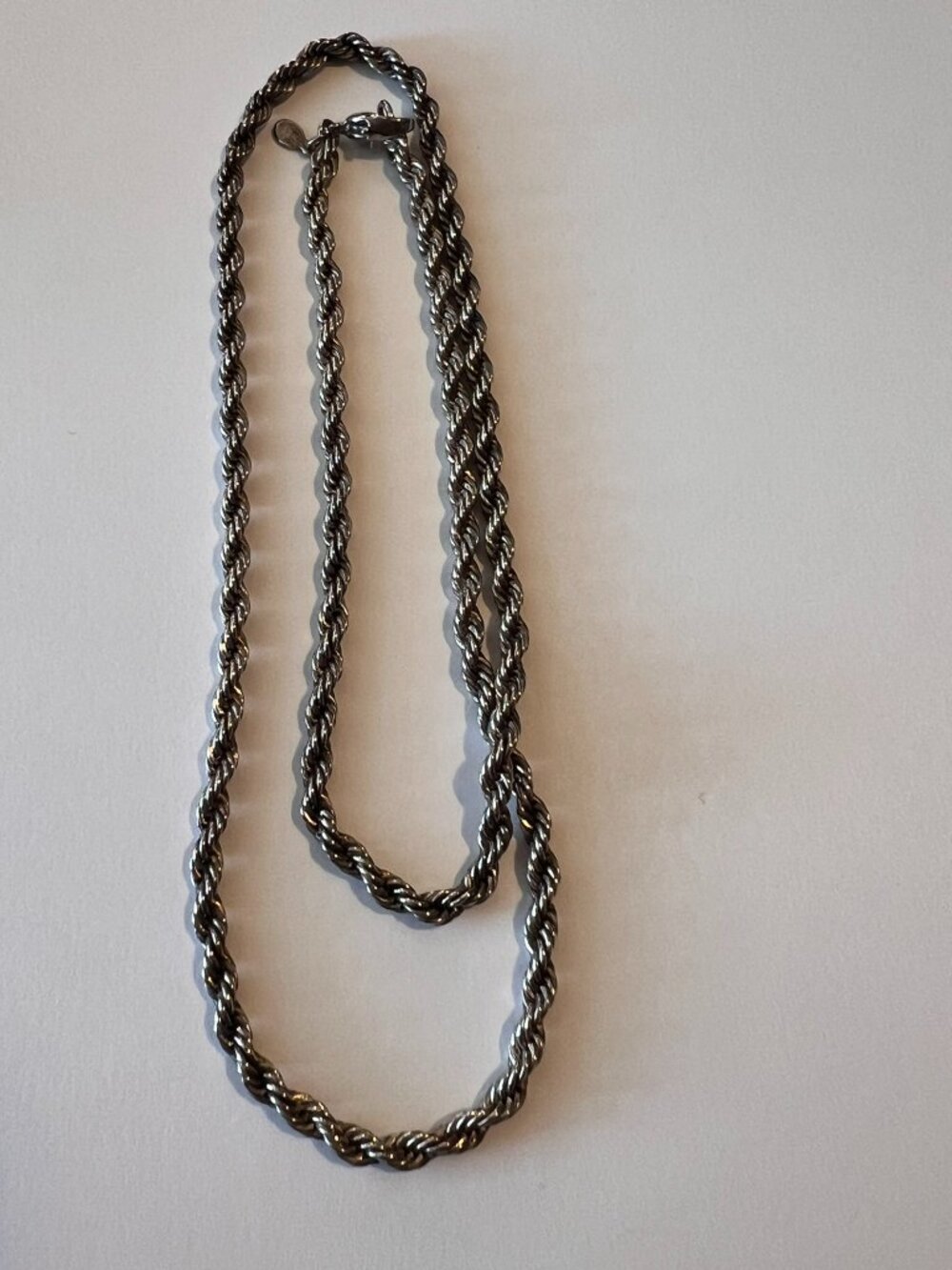 NEW Premier Designs Silver Tone Twisted Rope Chain - 24 Inches